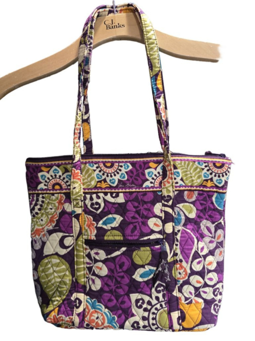 Women's Vera Bradley Tote Bag Medium Purple Multi-color